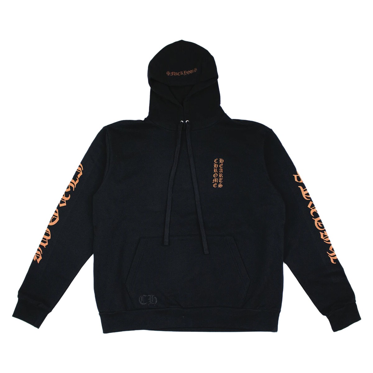 関税込 Chrome Hearts Vertical Logo FU Hood Hoodie フーディ Chrome Hearts Vertical Logo Fu Hood Hoodie Mens Style