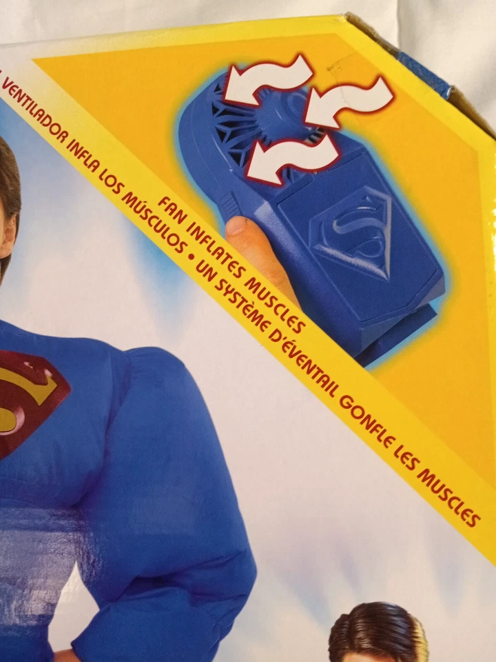 Superman Returns Talla 4-7 Inflable Ventilador Músculo Traje Halloween Disfraz Top #A58 Foto 4 de 4