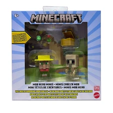 Minecraft Mob Head Minis - Villager Guarding Iron Golem Pack of 2 Action Figures