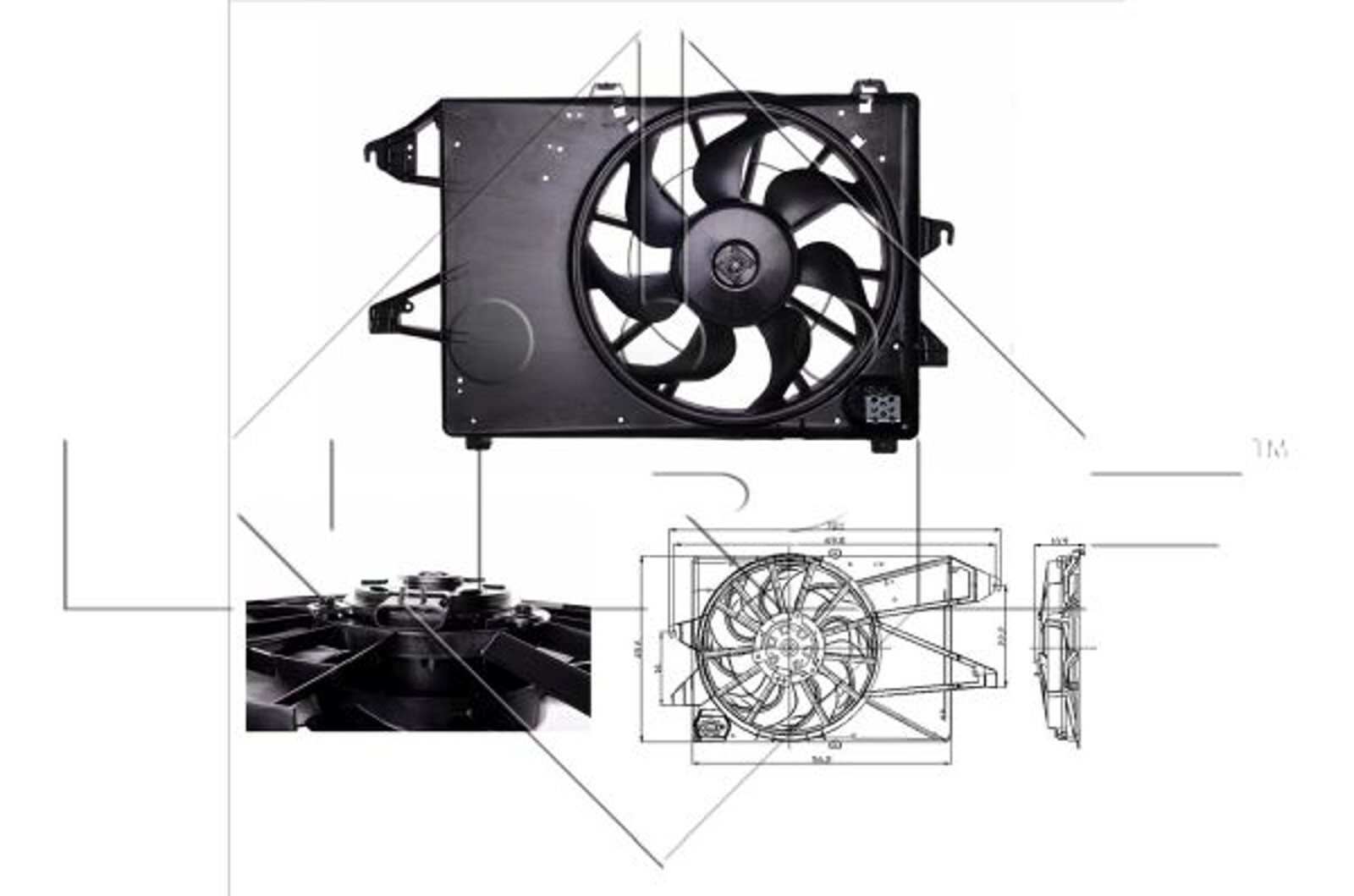 Ventilateur de radiateur Ford Mondeo 00-07 avec clim pour moteur essence et diesel