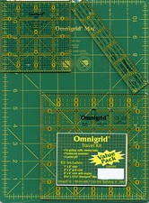 Omnigrid Quilter's Travel Kit 8"X11" Cutting Mat Plus 1"X6" 4"X4" 6"X6" Rulers