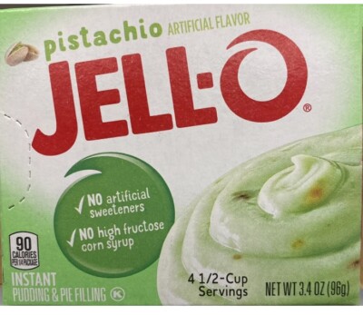Jello PISTACHIO Instant Pudding & Pie Filling Mix Dessert 3.4 oz Box