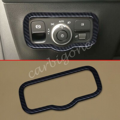 Carbon Fiber Headlight Switch Cover Trims For Mercedes-Benz GLB 2020-2026 Parts