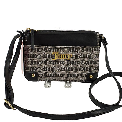 Juicy Couture Black Bestseller Pullout Pouch Crossbody Purse