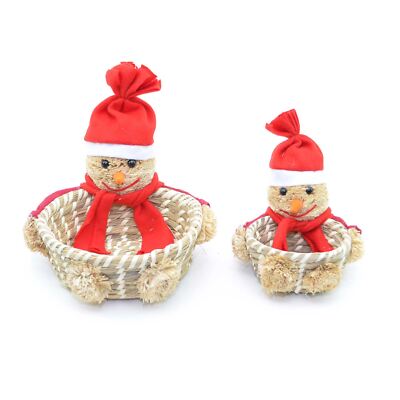 Weihnachtsdeko Aufbewahrungskörbe Süßigkeiten Aufbewahrungskorb Deko Schneemann 