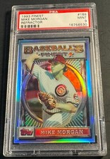 1993 MIKE MORGAN TOPPS FINEST REFRACTOR #188 PSA 9 CUBS (530)