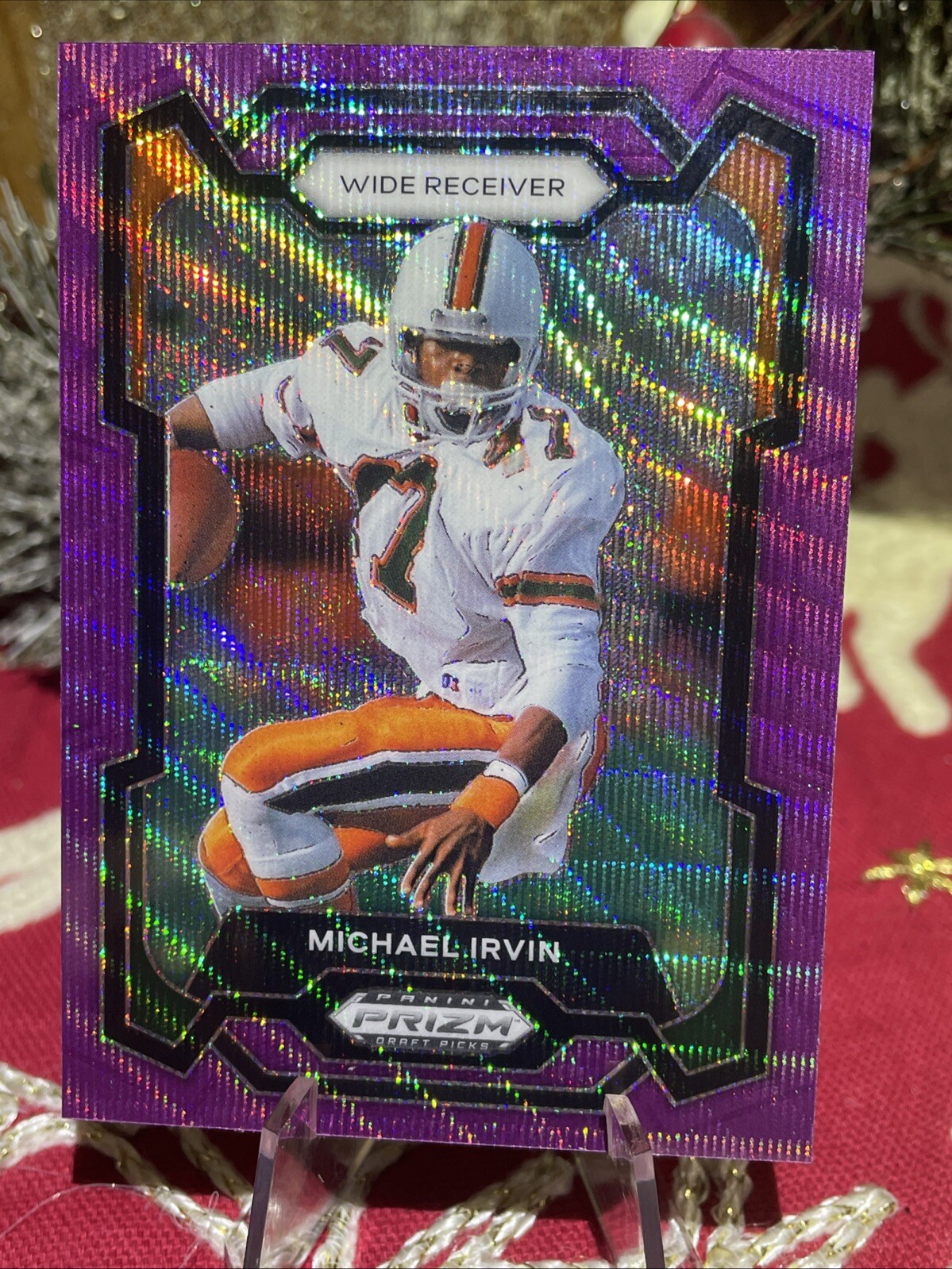 2024 Prizm Draft Picks football Purple Wave Michael Irvin - Cowboys | Hurricanes