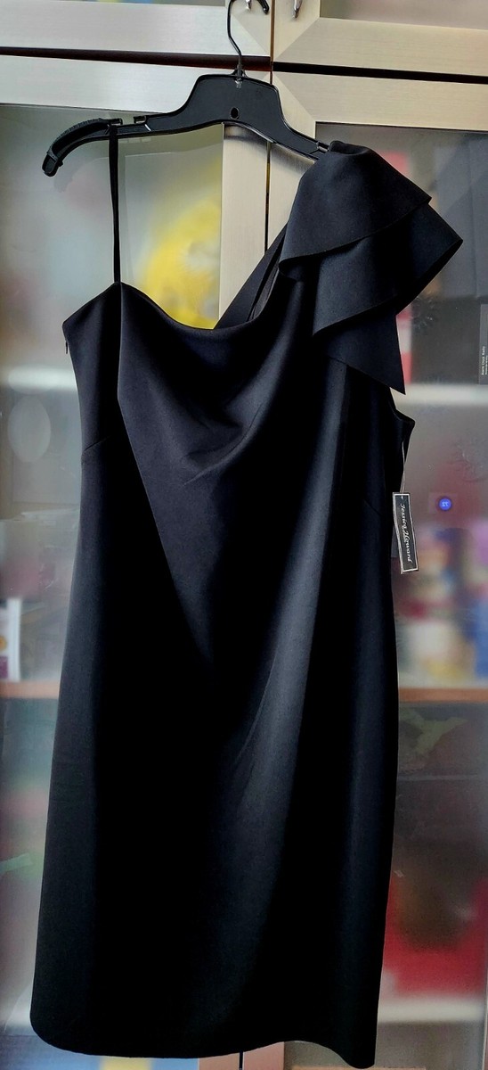 Jessica Howard Women's plus size 22W Black One Shoulder Evening