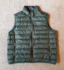 Eddie Bauer EB650 Men's Drark Green Down Zip Front Puffer Vest - Size XL