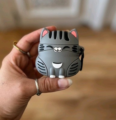 Cute Grey cat AIRPOD 1&2 New Case for Apple AirPods