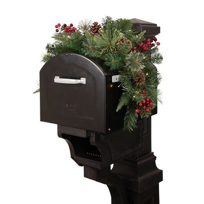 Northlight 36'' Decorated Pine Cone and Berries Artificial Christmas Mailbox Swag