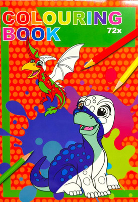 Malbuch für Kinder Dinosaurier Din A4 Format Malen Ausmalen Mädchen Jungs 72x