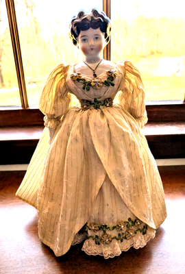 Antique German China Head Doll - 1880's-90's Hertwig 13