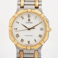 Concorde Saradoga SS×YG SS×YG QZ white dial 4 Extra Links Not moving (Reason unk