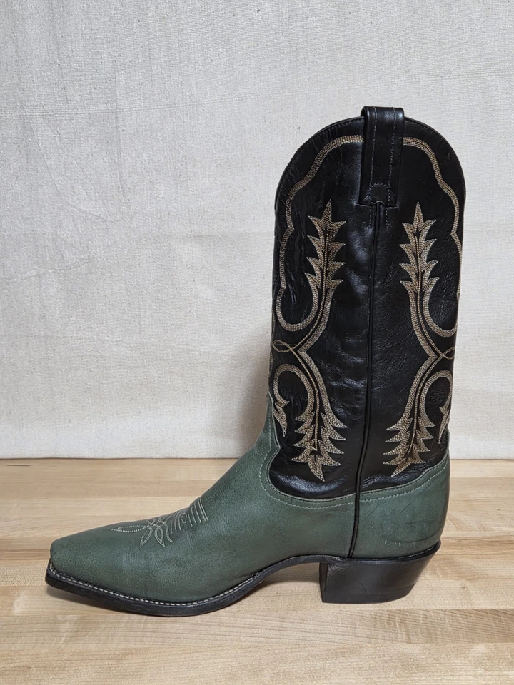 Botas de Vaquero Tony Lama, Para Hombre 10.5 D, Verde, H 7400, Usadas, LEER Foto 3 de 4