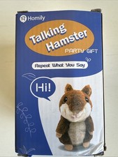 Homily Talking Hamster Repeats What You Say Plush Animal Toy Electronic Hamster