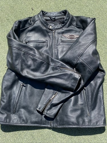 Chaqueta de cuero Harley Davidson Birler para hombre negra envejecida 3XL 97096-12VM - Imagen 8 de 14
