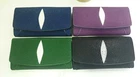 Stingray Leather Lady Wallet Wide 9.5 cm. Long 18.5 cm. Thick 3.5 cm.