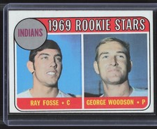 1969 Topps #244 Indians 1969 Rookie Stars (Ray Fosse / George Woodson)
