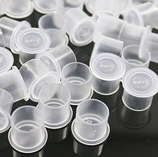 Tattoo Ink Caps, 300pcs Plastic Disposable Microblading Medium 14mm 