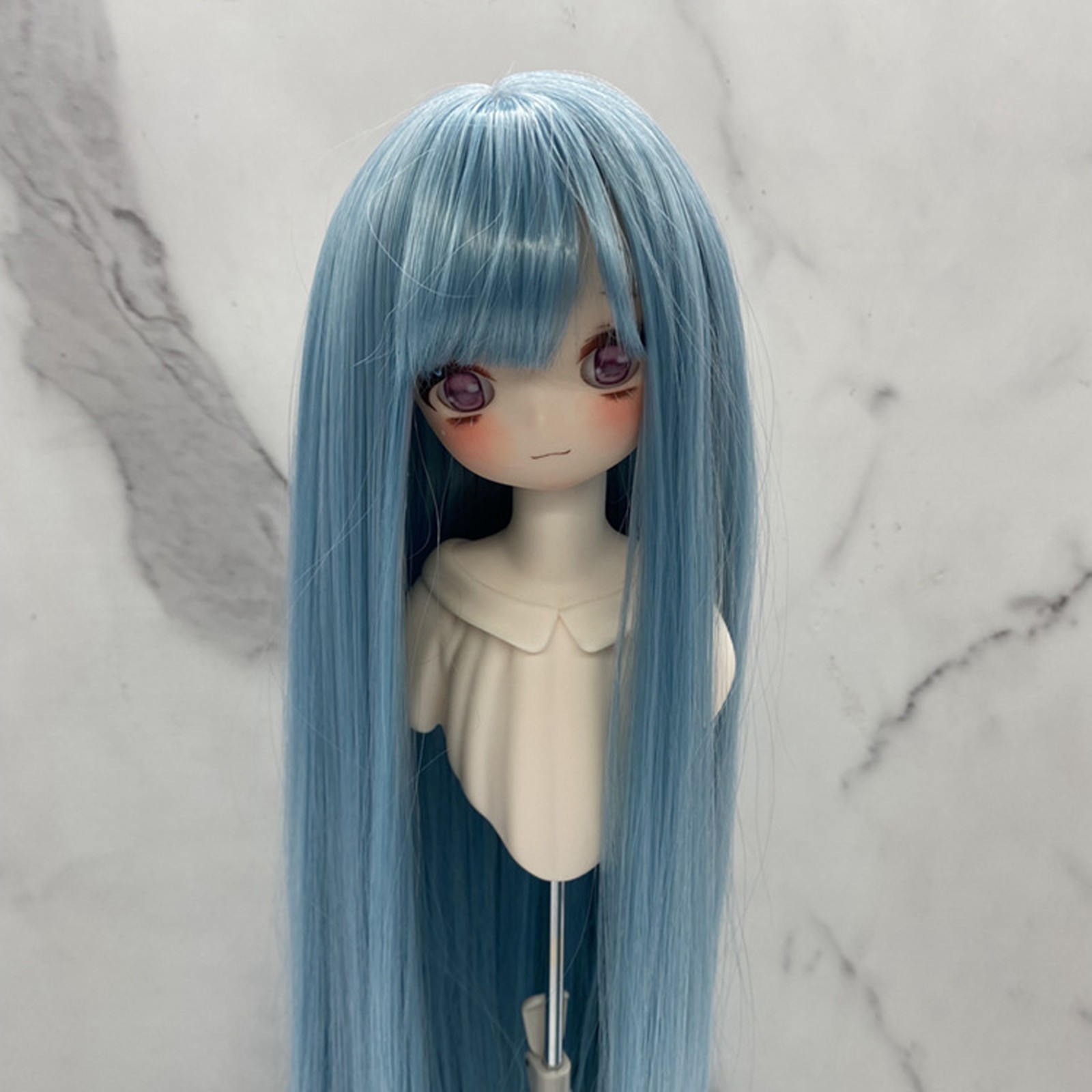 Doll Long Straight Wig With Bangs Straight Bang 1/4 Doll Long Wigs Syn