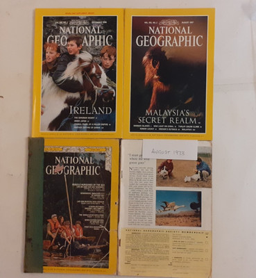 4 X National Geographic Magazines, June 1972, August 1973, Sept.1994, Aug.1997