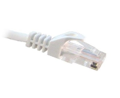 CAT5E Ethernet Patch Cable, Snagless Molded Boot, RJ45 - RJ45, 14ft, White
