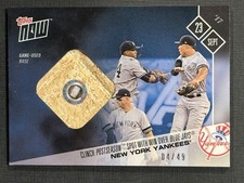 2017 Topps Now 645B Yankees Base Relic Aaron Judge & Team #04/49 Blue