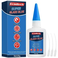 Bondtech Super Fast Glue Instant with Anti-Clog Cap Strong Clear Adhesive, 20g