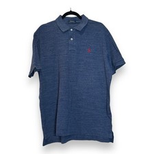 POLO RALPH LAUREN Men's Navy Blue Classic Short Sleeve Polo Shirt XL