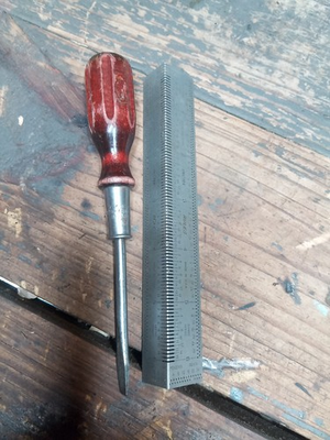 #ad Vintage Mayhew Pressure Grip Wood Handled Slotted Screwdriver. Gorgeous. $20.00