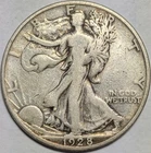 1928 s walking liberty half dollar 50c - free shipping