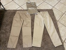 Set of 3  NWT Authentic Galaxy School Uniform Boys Size 20 Pants Tan Pockets