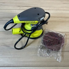 Ryobi RS290G Green Black Corded 2.6 Amp Random Orbital Sander W/ Pads & Dust Bag