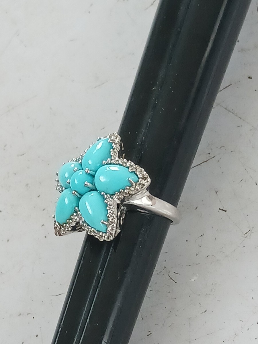 GCT Sterling 925 Turquoise Starfish Ring  Sz 6 - Lovely!! View 3