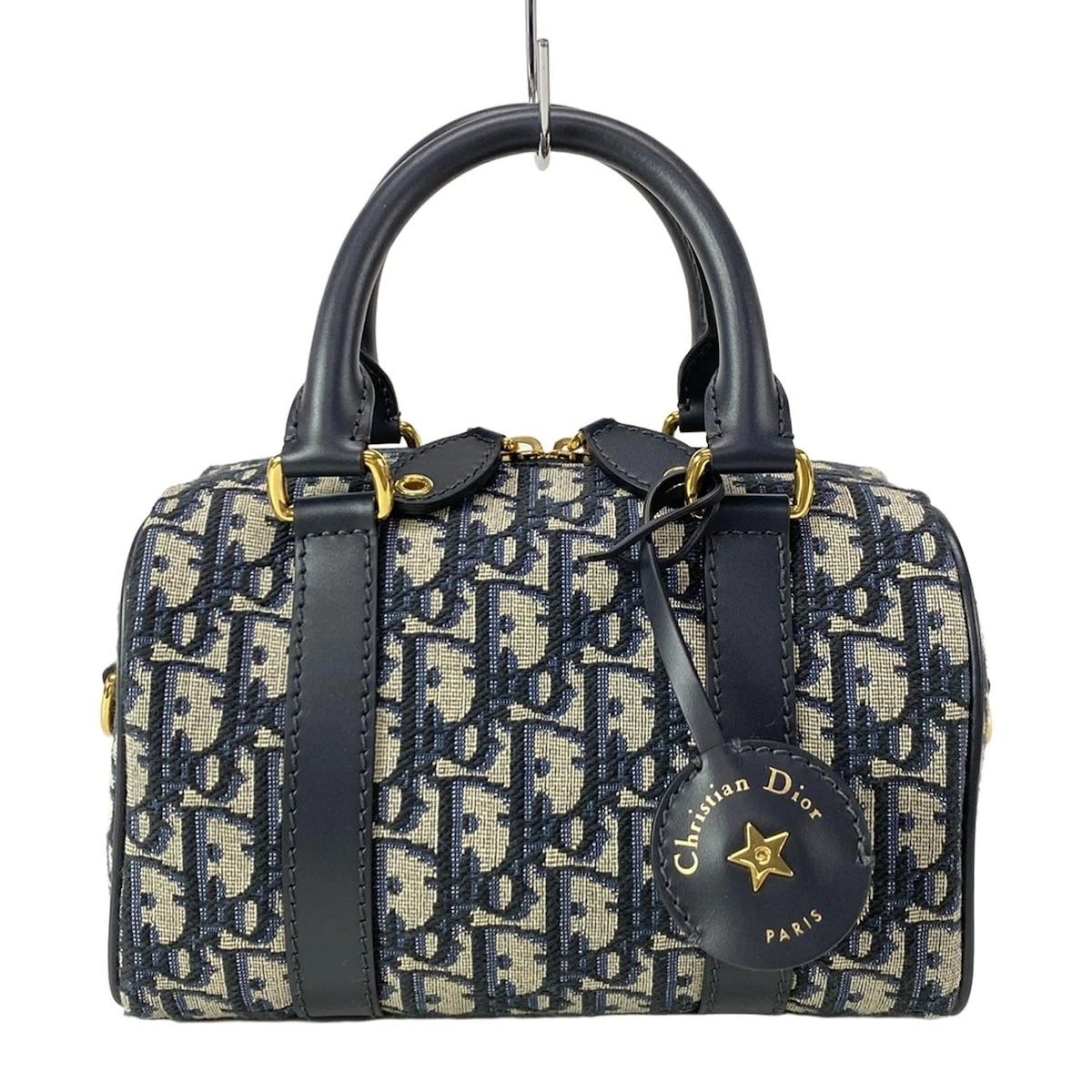 Authentique petit sac DIOR/ChristianDior Groove 20 M1364UTZQ_M928 crème bleu marine foncé  