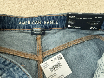 NWT American Eagle Women's A-Line Fit Stretch Mid-Rise Wide Leg