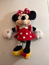 Disney Store Minnie Mouse Plush Red Dress 12in Soft Stuffed Animal Toy Preowned