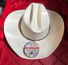 Stetson Alamo 81 Western Hat Natural Made in USA Size 7 3/8