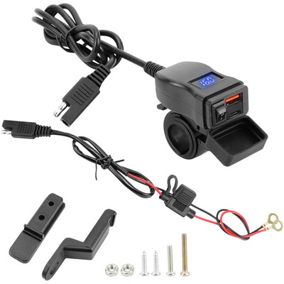 Wasserdicht IPX6 Motorrad USB Ladegerät Dual .0 Ports mit Spannungsanzeige
