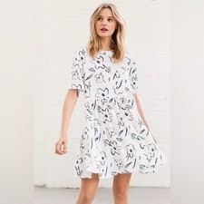 Silence + Noise  Cupro Babydoll Mini T-Shirt Dress women sz XS