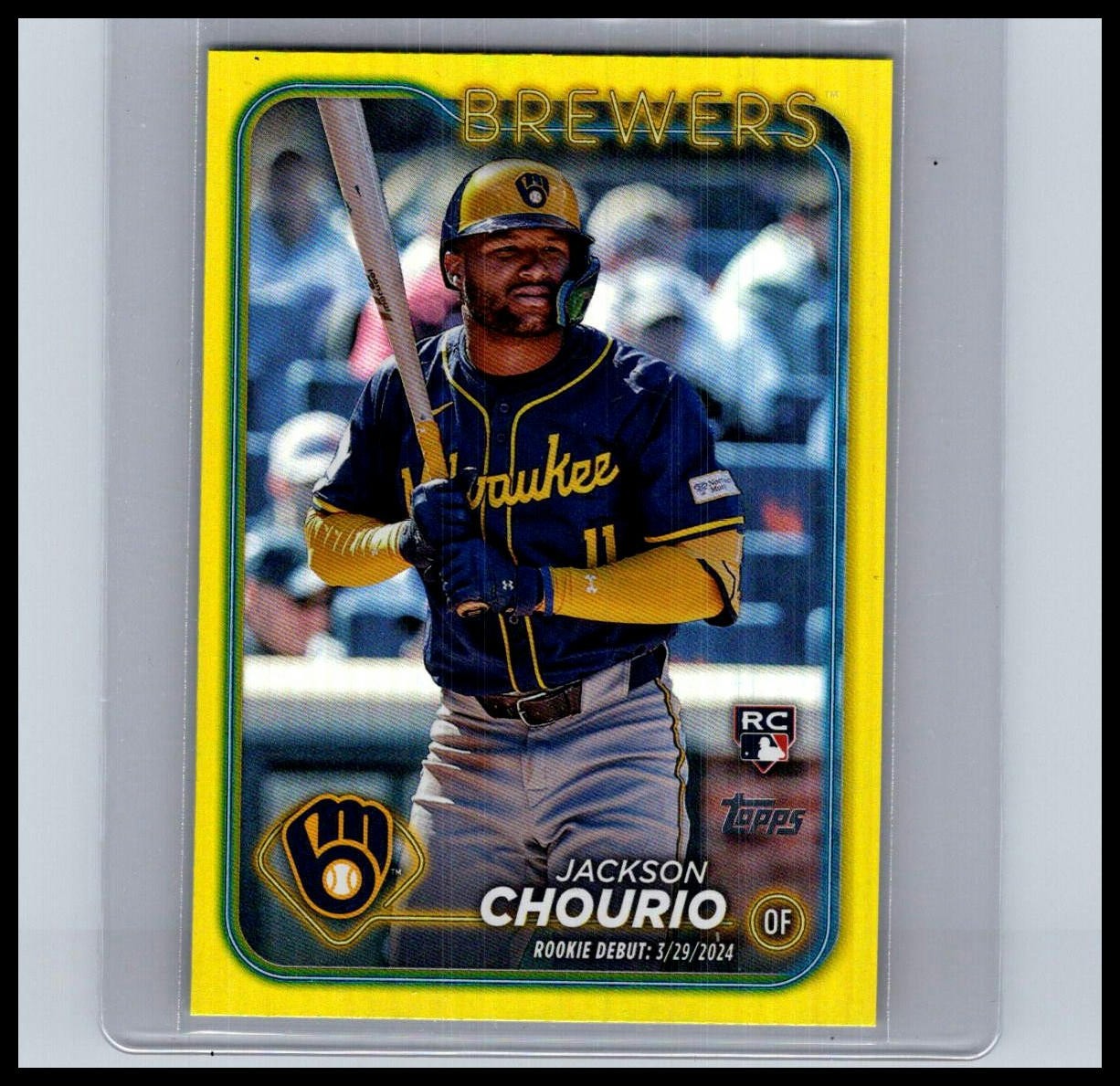 Jackson Chourio 2024 Topps Update #US155 Gold Rainbow Foil