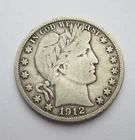 1912-D Barber Half Dollar 50C Denver Mint 90% Silver Better Date Coin