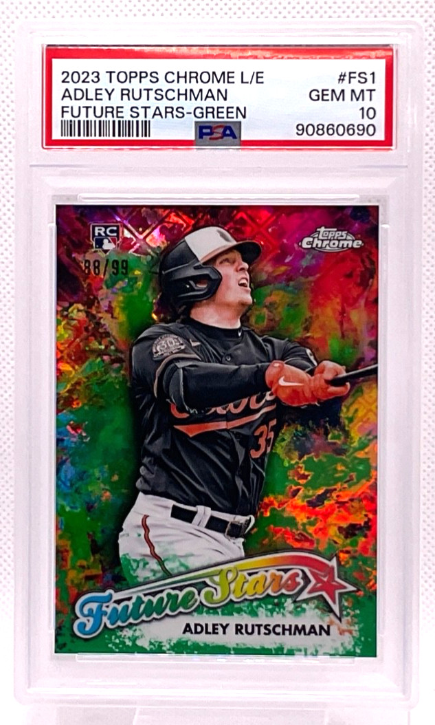 2023 Topps Chrome L/E Future Stars Green Adley Rutschman ROOKIE 95/99 PSA 10