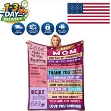 Warm Flannel 'To My Mom' Blanket - Ideal Gift for Birthdays Mothers Day