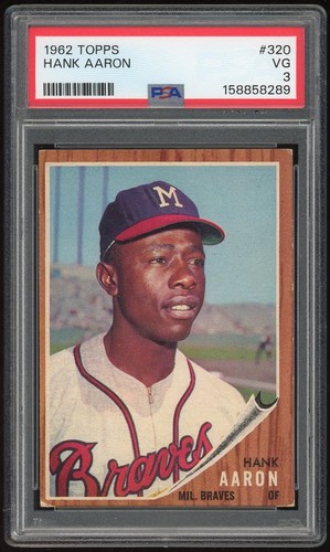 1962 Topps #320 Hank Aaron PSA 3 *8289
