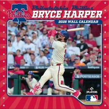 Turner Licensing,  MLB Philadelphia Phillies Bryce Harper 2026 Wall Calendar, 12