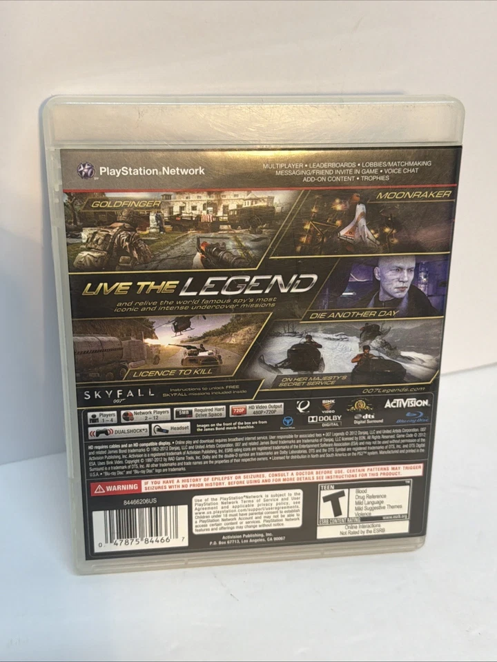 007 Legends (Sony PlayStation 3, 2012) Some Scratches - Image 2 of 4