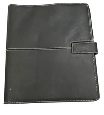 Day Timer 3 Ring Faux Leather Planner Binder Telephone Address Book Blue Sky