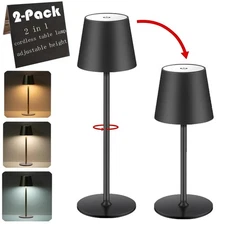 2 Packs Cordless Table Lamp, Portable LED Wireless Desk Lamp with 3 Modes Lig...